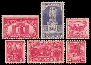 USA Scott 627, 628, 629, 643, 644, 645 (1926-28) M H F-VF, CV 14,20 $ C - Bild 1 von 1