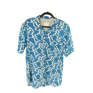 Sovereign Code Los Angeles Men's Short Sleeve Button Down Size XL Blue White - Picture 1 of 5
