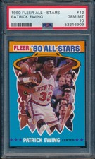1990 Fleer All Stars Basketball Patrick Ewing #12 PSA 10 KNICKS GEM MINT HOF