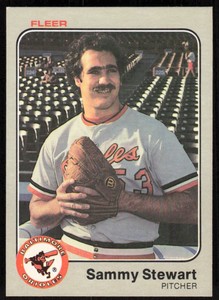 1983 Fleer #74 Sammy Stewart   - FREE SHIPPING