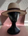 STETSON Neutral Color Straw Hat With Chocolate Brown Band