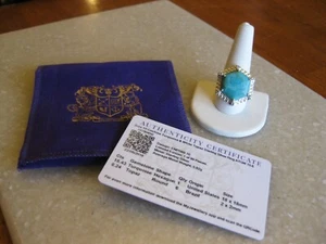 Anillo GEMPORIA 15.43ct Cochise Turquesa, Topacio Blanco Esterlina / Limitado 99 Nuevo Con Etiquetas Talla 10 - Imagen 1 de 8