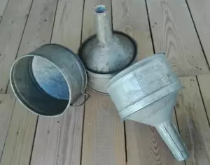 Vintage Metal Tin Oil Gas Fuel Funnel Galvanized Lamp Shade Steampunk USSR 1960 - Picture 1 of 14