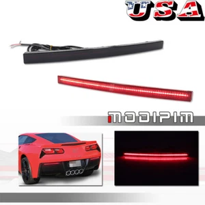 Smoke Red LED Rear Bumper Reflector Tail Brake Light For Chevy Corvette C7 14-19 - Picture 1 of 11