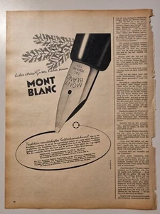 alte 1950er Magazin-Werbung (25x34cm) - Mont Blanc Stifte - Picture 1 of 1