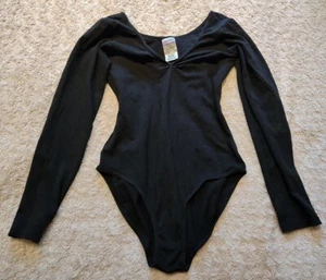 Danskin Black Ballet Leotard And Matching Wrap Skirt Skirt Girls 14/16 Size 8-9 - Picture 1 of 5