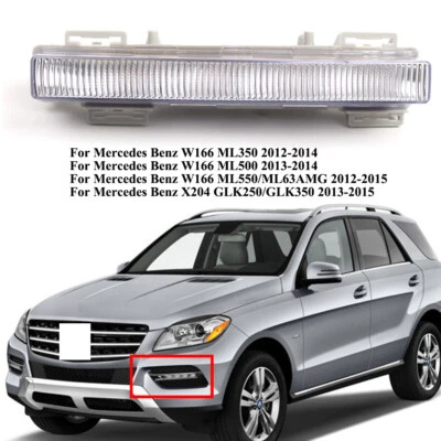 Left LED Fog Lamp DRL Daytime Driving Light For Mercedes Benz W166 ML350 ML550 - Изображение 1 из 4