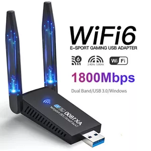 Dual Band 1800Mbps USB 3.0 WiFi Adapter Wireless Network Card 2.4G 5.8G Dongle - Picture 1 of 6