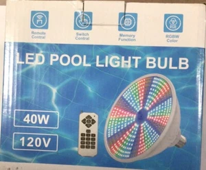 WYZM Waterproof 120V LED Pool Light Bulb (120V RGBW) - Picture 1 of 6