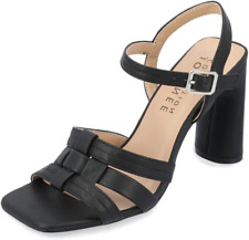 Journee Collection Womens Gibssen Block-Heeled Sandals with Open Toe and... 