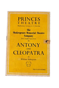 Vintage Antony & Cleopatra Von Shakespeare Princes Theater London Programm Flyer - Bild 1 von 8