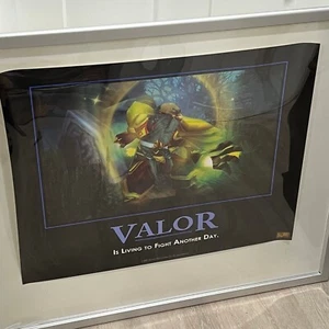 Valor Poster BlizzCon 2007 Exclusive World of Warcraft WoW Blizzard Paladin - Picture 1 of 6