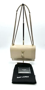 Saint Laurent Medium Sunset in Smooth Greyish Brown Leather Crossbody Bag - Picture 1 of 19
