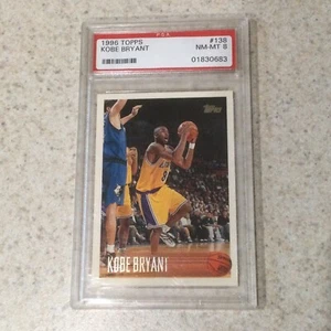 Graded 1996 Topps Kobe Bryant #138 Rookie RC Basketball Card PSA 8 Near Mint - Picture 1 of 6