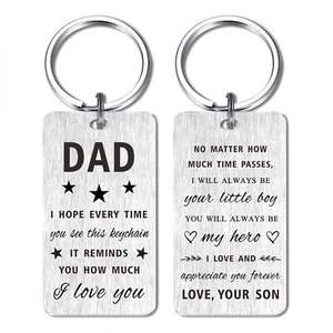 Dad Gifts from Son- Dad Christmas Xmas Keychain Gift from Son- Dad Birthday G... - Picture 1 of 5