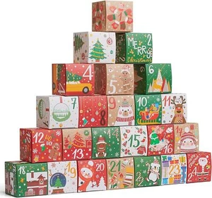 24 Adventskalender zum Befüllen Weihnachtskalender Boxen 1 - 24 ASETBUNT - Bild 1 von 6