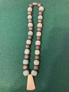 Collana vintage Taxco in argento sterling e perle di pietra - Foto 1 di 3