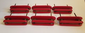 Set 6 Schubladengriffe Anthropologie Rentner rot Kunststoff mit Messing - Bild 1 von 13