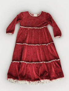 Hanna Andersson Kleid Mädchen Velour Gr. 150/12 Stufen Samt Metallic Baumwollmischung - Bild 1 von 5