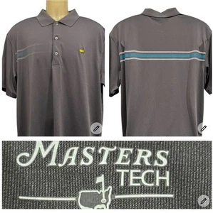 Masters Golf Tech Polo Shirt Mens Size L  Gray - Picture 1 of 10