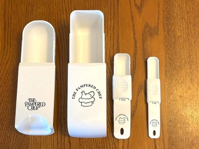 Pampered Chef Set Of 4 Adjustable Sliding Measuring Cups And Spoons  - Image 1 of 4