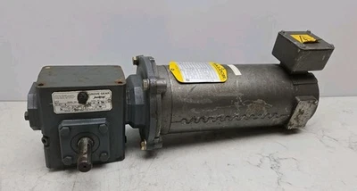 Baldor CDP3326 1/2Hp Dc Motor 180V 2.5A w/ Grove Gear BMQ215-1 Gear Reducer 15:1 - Image 1 of 4