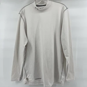 Under Armour Shirt Men's X Large White Fitted Cold Gear Long Sleeve Mock Neck - Picture 1 of 4
