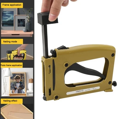 Point Driver Stapler Picture Framing Tool Frame Gun Nailer Joiner + 1000 Points - Image 1 of 4