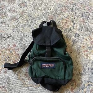 Vintage 90s Jansport USA Mini Packpack/ Green basketball logo - Picture 1 of 8