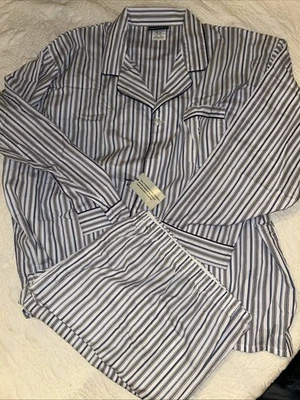 Mens Puritan Stripes Pajamas 3XL Long Slewves and Pants NWT - Image 1 of 4