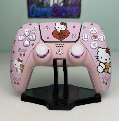 Sanrio Hello Kitty - RGB LED - Custom Wireless Controller for PS5 Or PC - Image 1 of 4