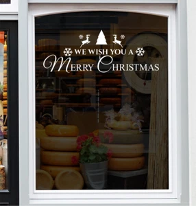 We Wish You A Merry Christmas Shop Home Fensteraufkleber Festlich Weihnachtsdeko Decal - Bild 1 von 5
