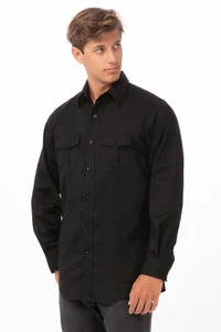 Chef Works Mens Pilot Shirt (DPDS) - Picture 1 of 3