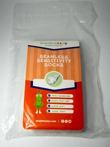 SmartKnit Kids Seamless Sensitivity Socks Soft No Seams Medium White - Picture 1 of 3