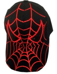 KIDS BASEBALL BLACK CAP WITH ADJUSTABLE SPIDERMAN DESIGN - Picture 1 of 3