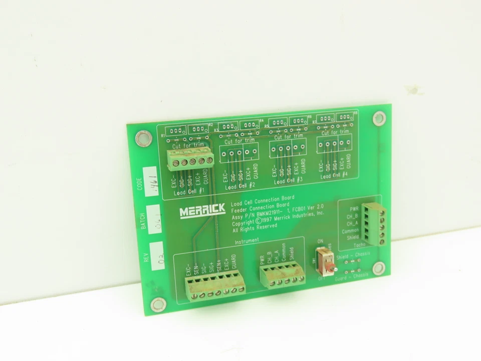 Merrick BMKM21911 PCB Load Cell Feeder Connection Printed Circuit Board - Image 1 of 4