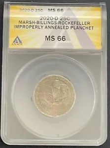 2020 D MBR Quarter Error Improperly Annealed Planchet ANACS MS66 - Picture 1 of 2