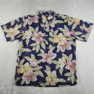 Vintage Reyn Spooner Phil Edwards Button Down Shirt Men's Medium Blue Floral - Picture 1 of 6