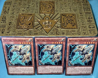 Yu-Gi-Oh! 3x Artefakt Longinuslanze Artifact Lancea - DUEA-DE034 -Common Playset - Bild 1 von 4