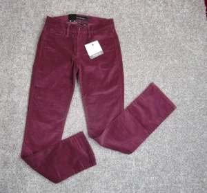 Calvin Klein Jeans Pants Womens 2 Red Corduroy Power Stretch Slim Straight NWT - Picture 1 of 17