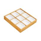 Bamboo Fruit Tray Dessert Fruit Veggie Plate Tray with Ceramic Bowls