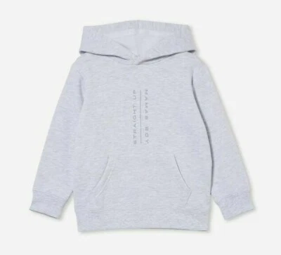 Straight Up Mamas 男孩 灰色 Milo 连帽衫 卫衣 套衫 儿童 青少年 4 码 — 第 1/2 张图片