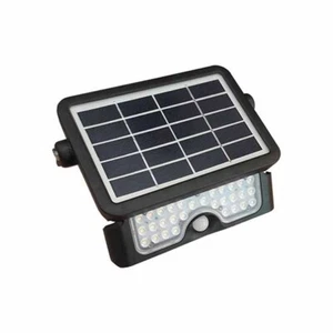 V-TAC VT-777-5 faro led 5W slim autoalimentato nero con pannello solare e sensor - Foto 1 di 2