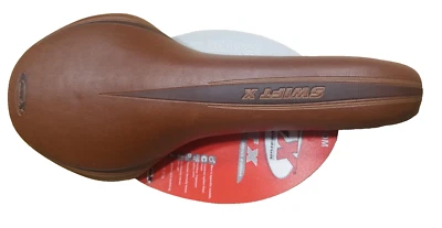 Sillín de bicicleta RavX marrón rieles de titanio para hombre sillín de rendimiento 210 gramos Foto 1 de 3
