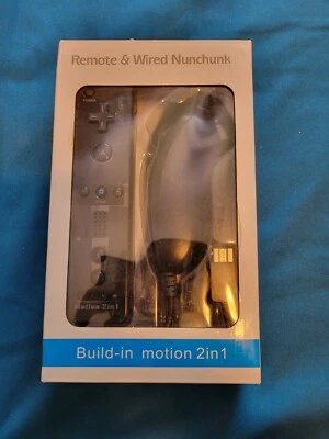 Brand New Black Built in Motion Remote Control  wired Nunchuck For Nintendo Wii - Image 1 of 2