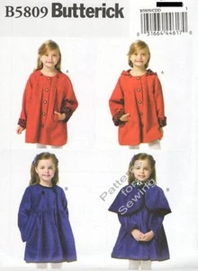 Abrigo Patrón Butterick Costura Niñas Desmontable Capucha Caplet FÁCIL Talla 6-8 Fuera de imprenta - Imagen 1 de 1