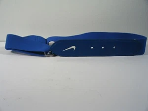NIKE Royal Blue Stretch Adjustable Baseball Belt PU / Elastic 26-37" w/Buckle - Picture 1 of 6