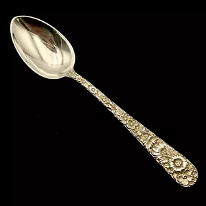 Kirk Repousse Sterling Silver 5-1/2" Youth Spoon - Mono E - Picture 1 of 9