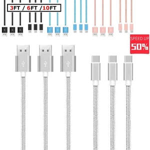 3-Pack 10FT/6FT/3FT Type C Charger For iPhone 15 Pro Cable Cord Charging USB-C - Picture 1 of 13