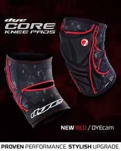 Dye Core Knee Pads Dyecam Black/Red X-Large - Picture 1 of 7